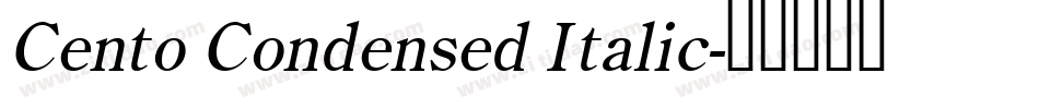 Cento Condensed Italic字体转换